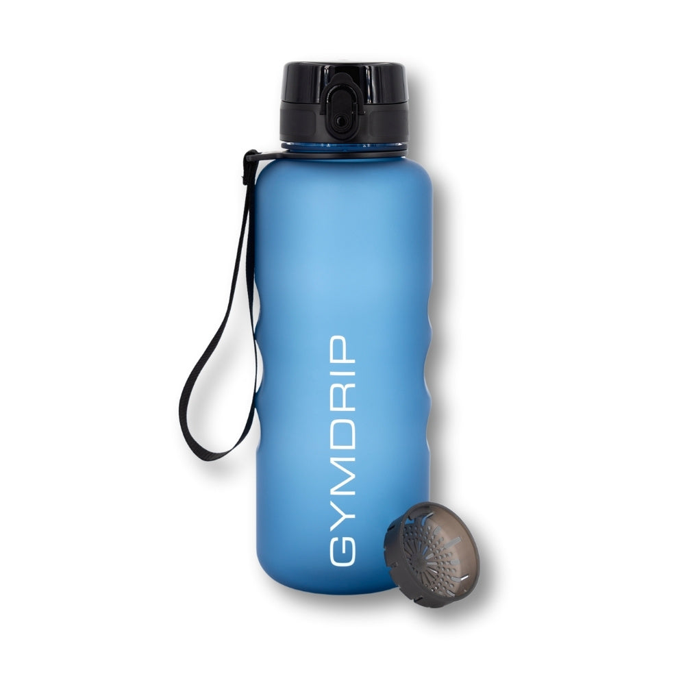 Tritan-Material – robuste BPA-freie Sport Trinkflasche von GymDrip in Blau