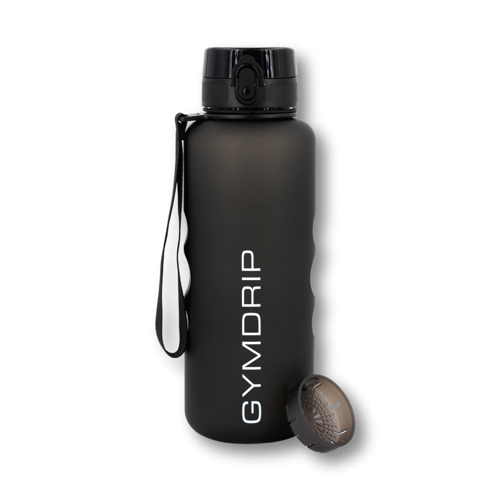 Tritan-Material – robuste BPA-freie Sport Trinkflasche von GymDrip in Schwarz