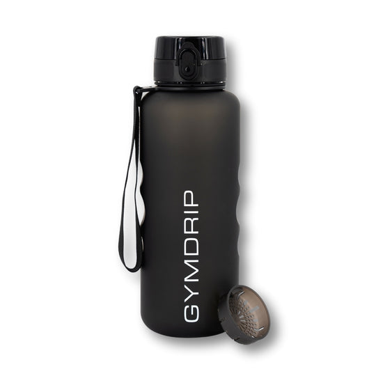 Tritan-Material – robuste BPA-freie Sport Trinkflasche von GymDrip in Schwarz