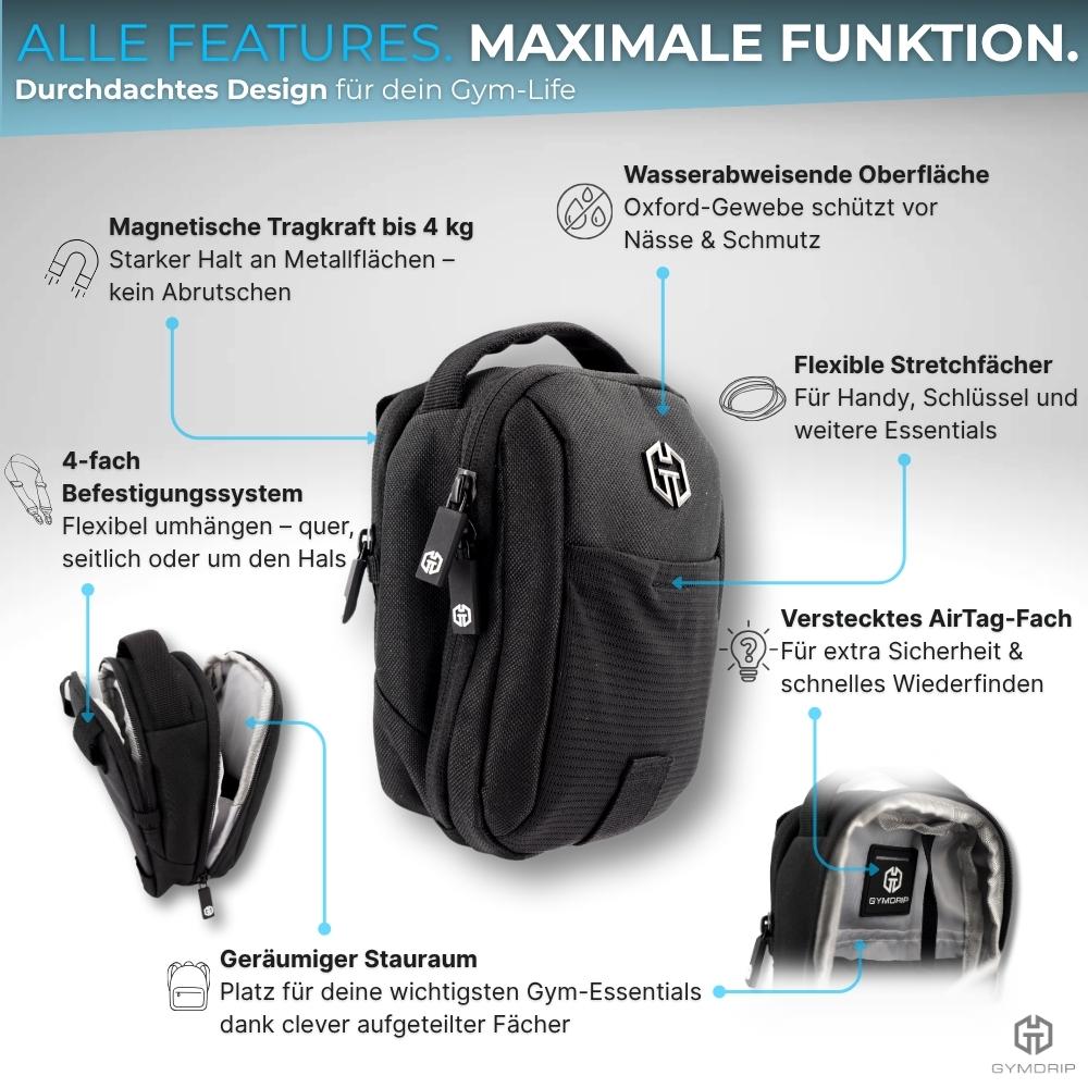 Umhängetasche Magnetisch | Gym-Bag Fitness – Magnetic-Bag