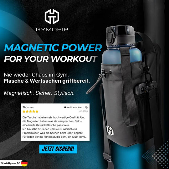 Flaschenhalter Sporttasche | Gym-Bag Fitness – Magnetic-Bottle-Bag