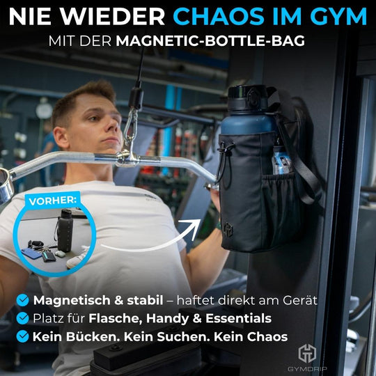 Flaschenhalter Sporttasche | Gym-Bag Fitness – Magnetic-Bottle-Bag