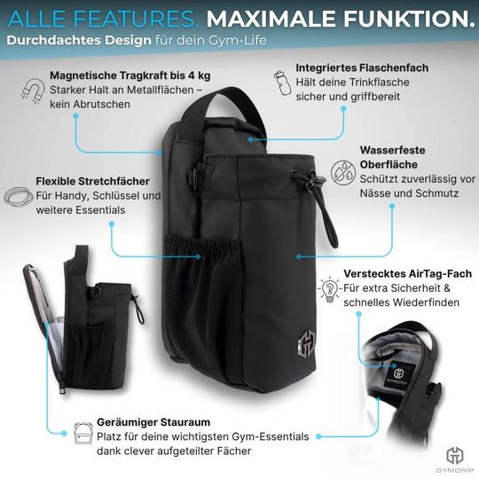Flaschenhalter Sporttasche | Gym-Bag Fitness – Magnetic-Bottle-Bag