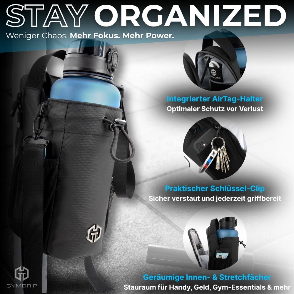 Flaschenhalter Sporttasche | Gym-Bag Fitness – Magnetic-Bottle-Bag